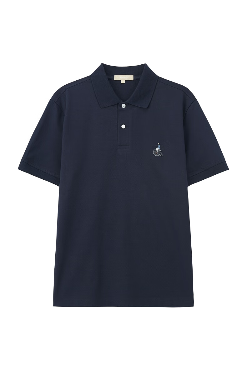 beanpole滨波 2022年春夏 男士休闲纯色大logo短袖polo衫易穿搭 象牙