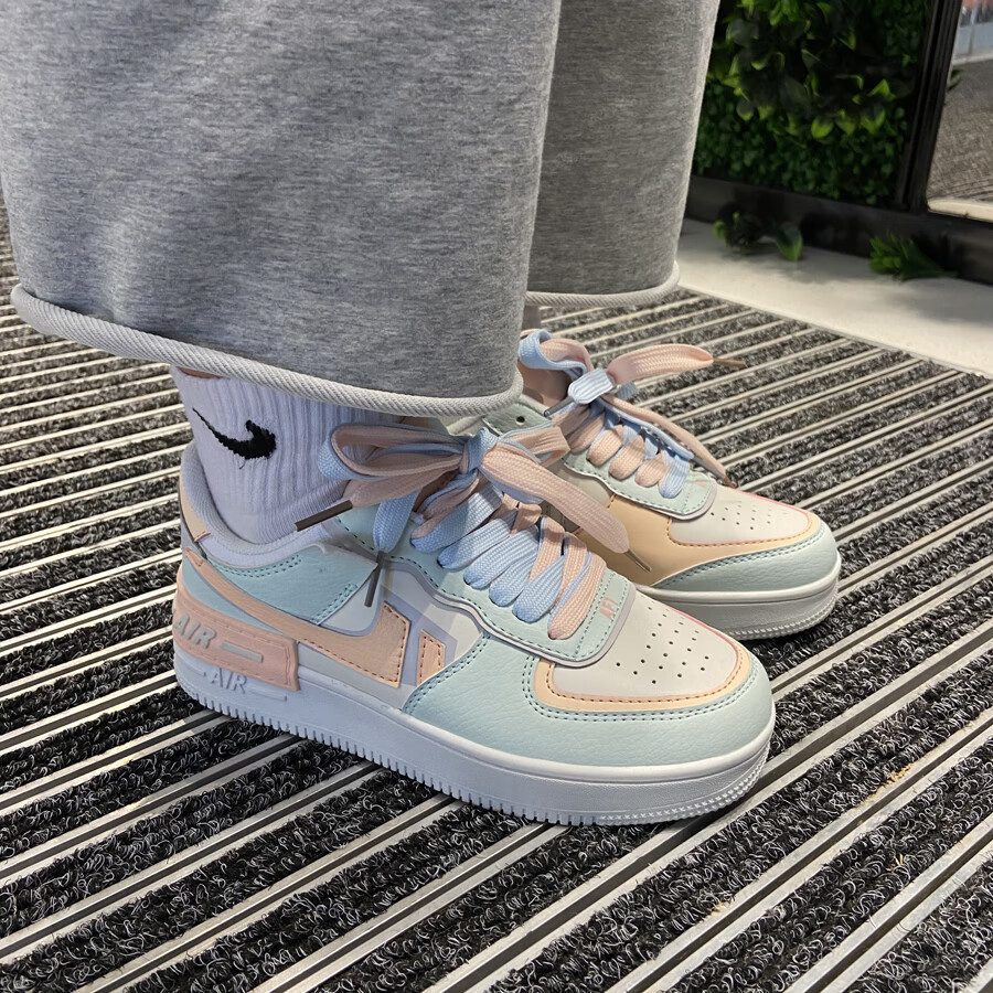 の63商场同款联名款af1空军一号薄荷绿运动鞋女ow联名樱花女鞋ins夏