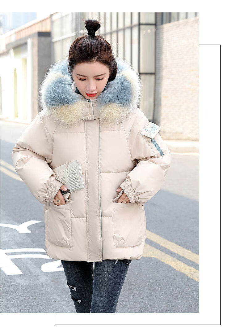 aemape新年战袍冬装棉服女2023年新款韩版时尚气质外套宽松棉衣小棉袄