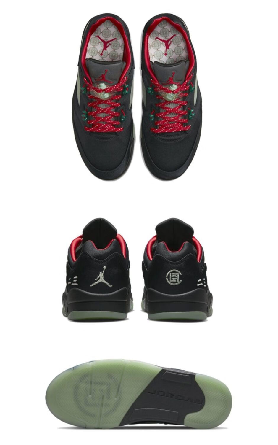 【官方旗舰】纯原中国年aj5低帮 撕撕乐火焰鸟中国玉黑金男女鞋休闲鞋