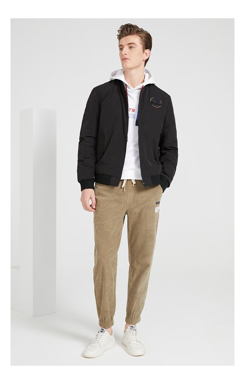 stava斯得雅男装秋冬新款羽绒服男潮流徽章刺绣修身外套68304131s40