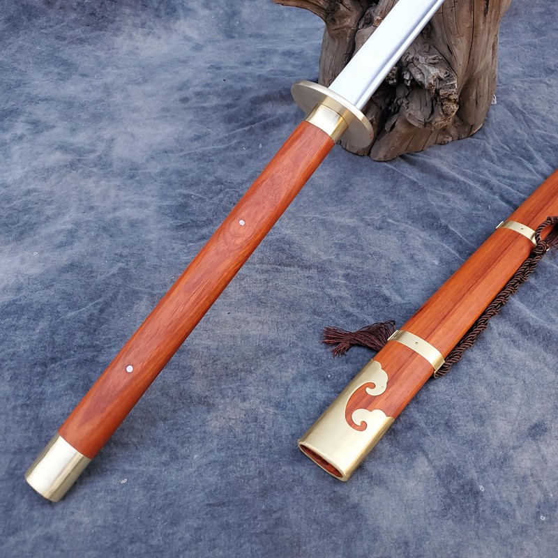 高品质健身戚继光刀双手刀武术表演刀比赛刀套路训练晨练用刀未开刃