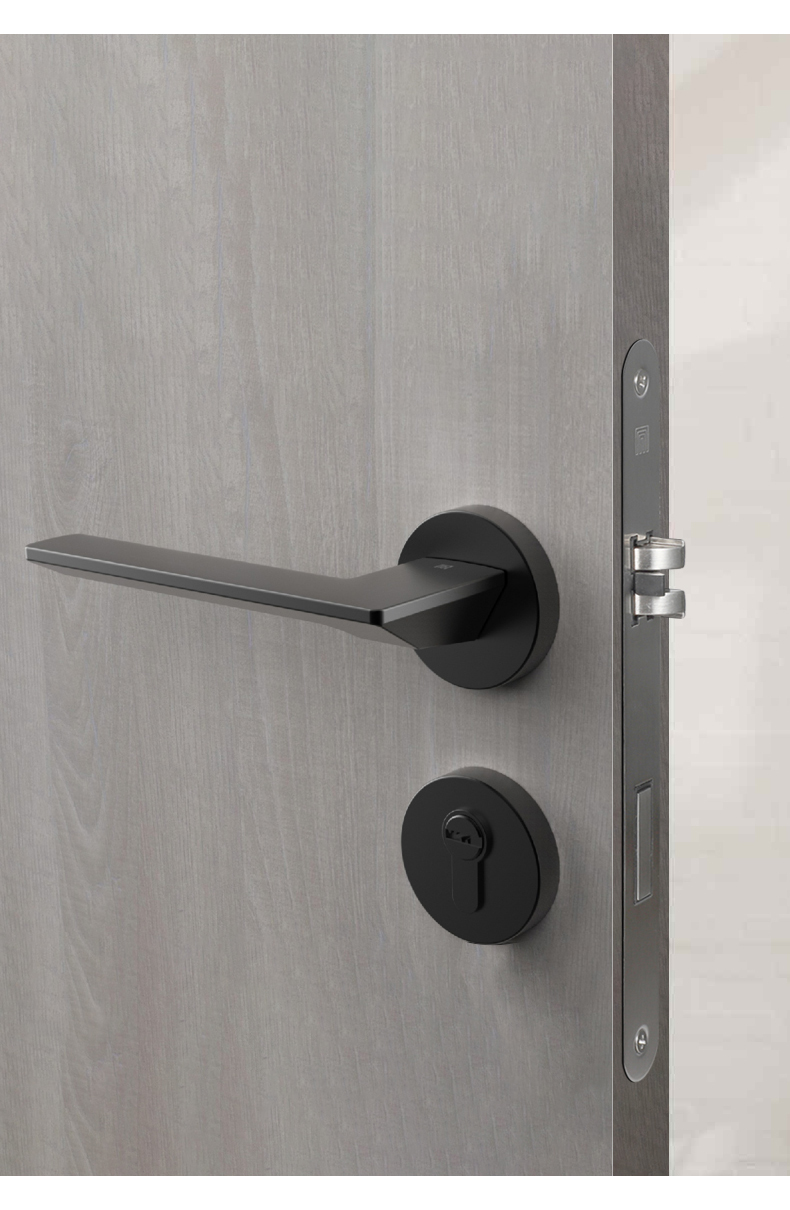 名门静音卧室门锁室内北欧极简门锁现代简约磁吸门锁金色简欧房门锁 b