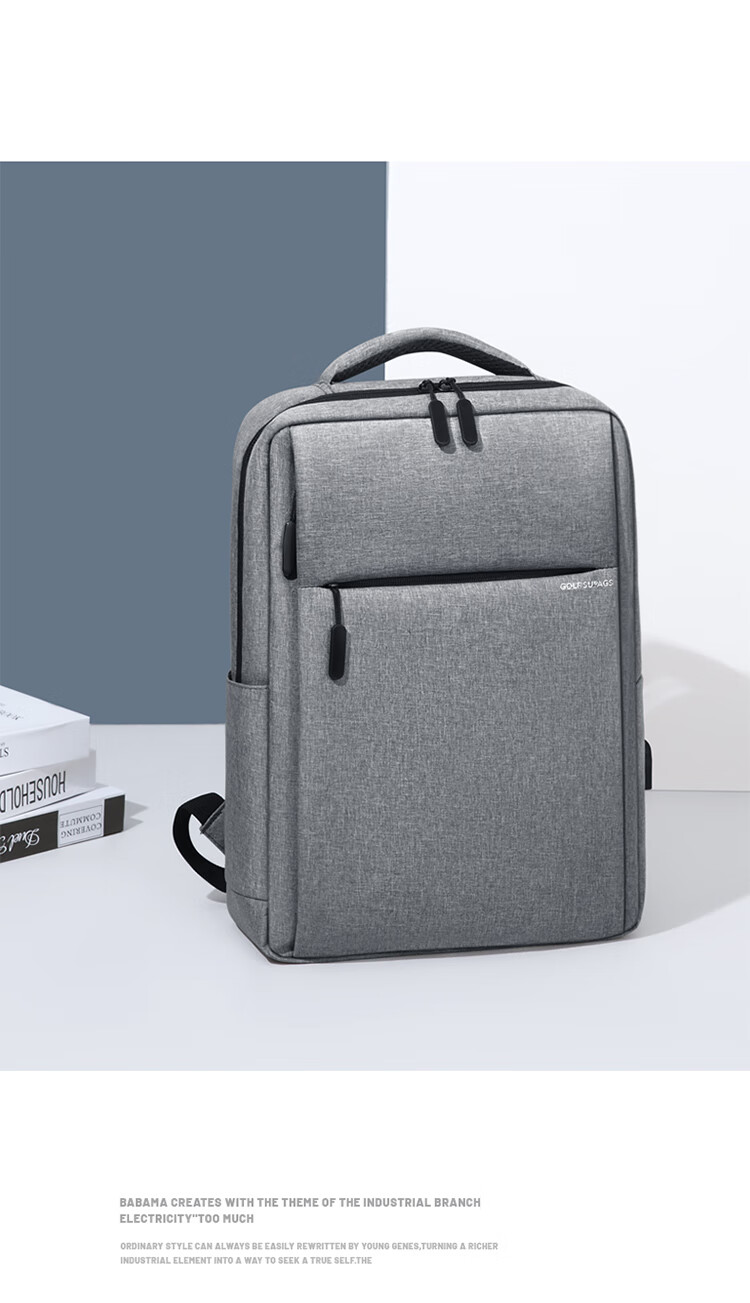 GOLF Business Backpack for Men, 15.6-Inch Laptop Bag, Travel Backpack, Fashionable School Bag for Men, Black 21