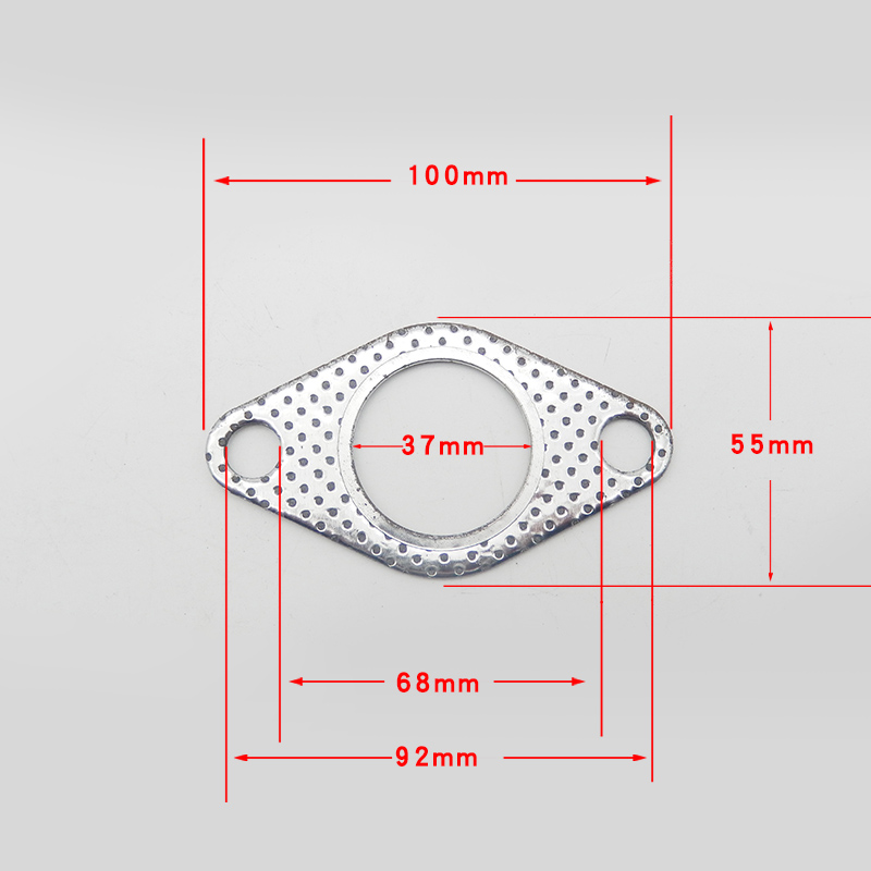 耐高温高压汽车排气管消声音器垫片平垫接口垫子石棉垫法兰密封垫两孔