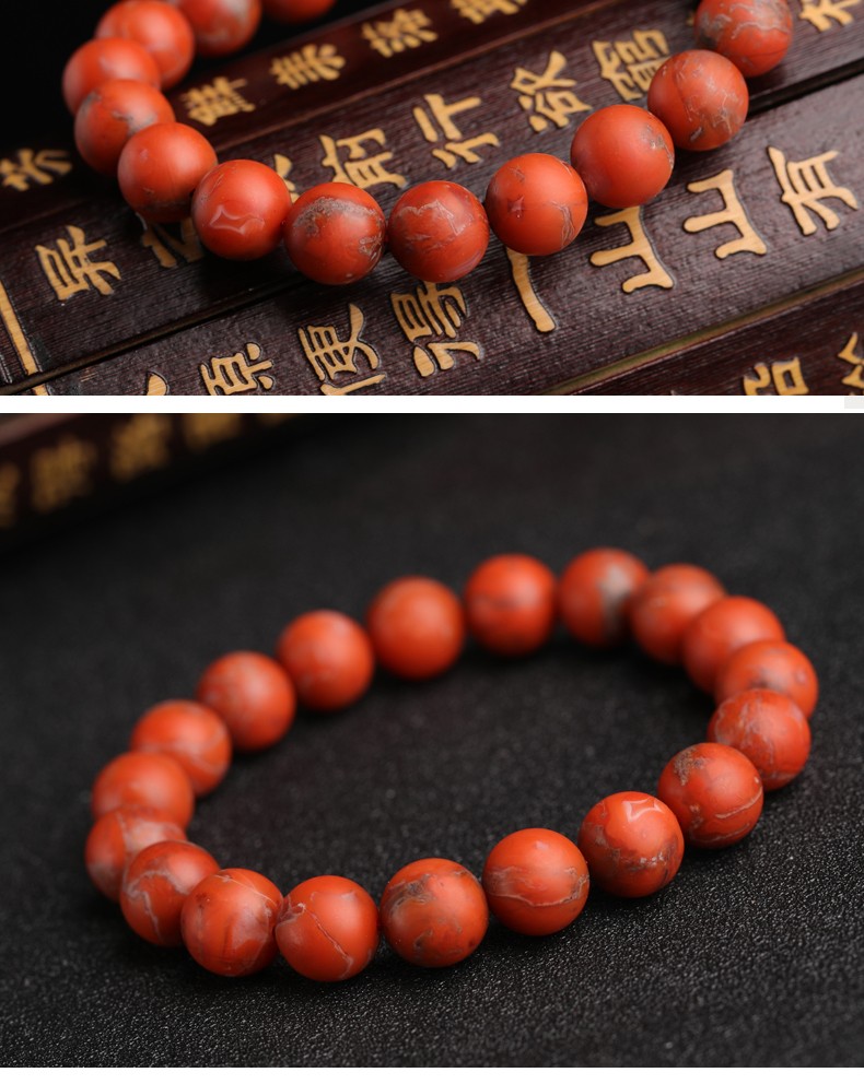 金石通 天然原矿 云南保山 南红玛瑙手串 铁皮包浆料 文玩手链 男女