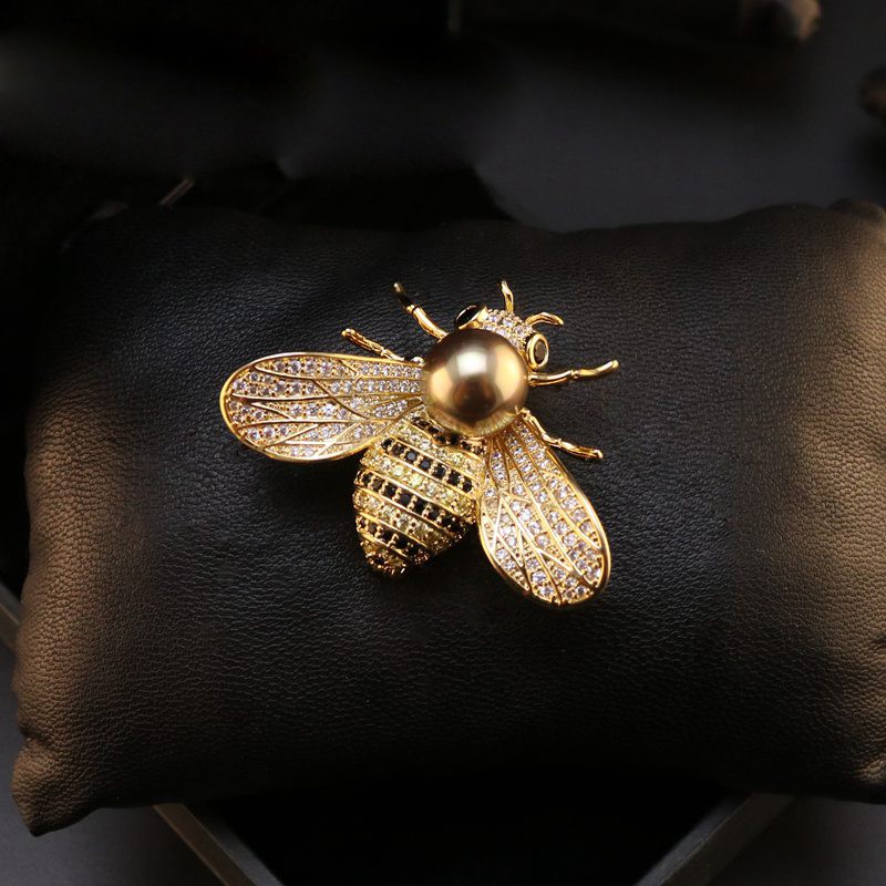 魅星紫小蜜蜂胸针女时尚百搭胸针配饰生日礼物银色款