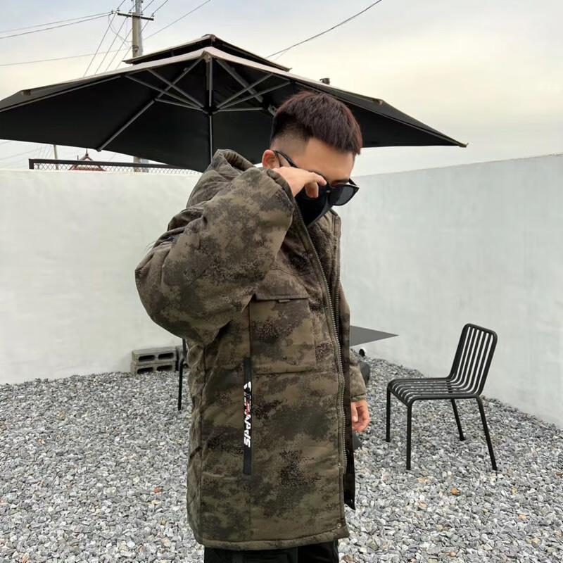 棉大衣男冬季加绒加厚冷库工作服中长款防寒保暖防水劳保棉袄 星空