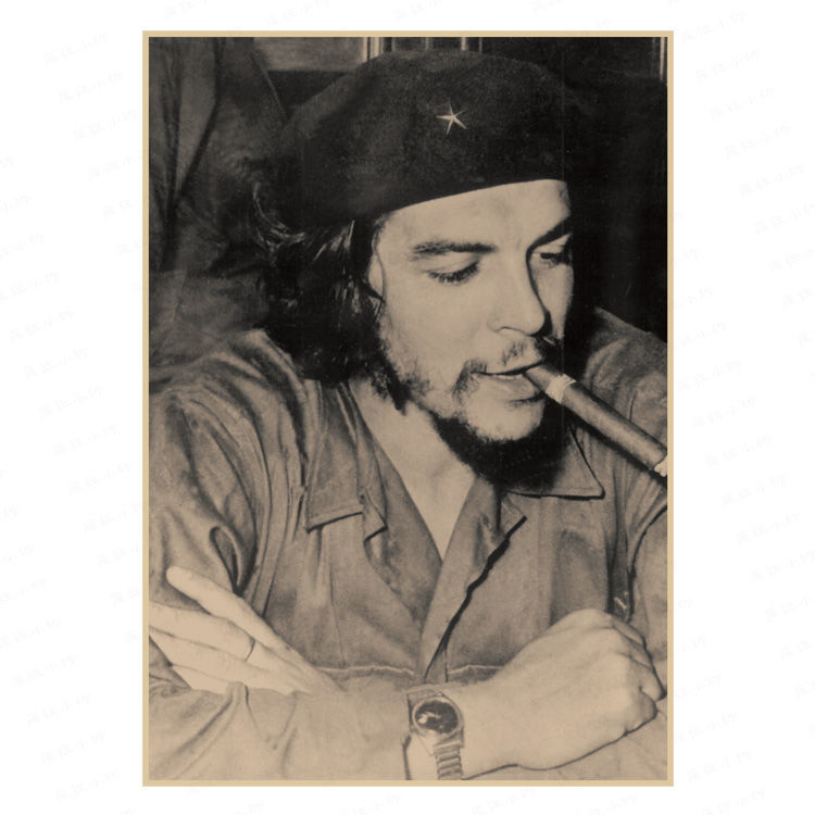 切格瓦拉牛皮纸复古海报酒吧咖啡馆餐厅挂画寝室宿舍画随机4张可留言