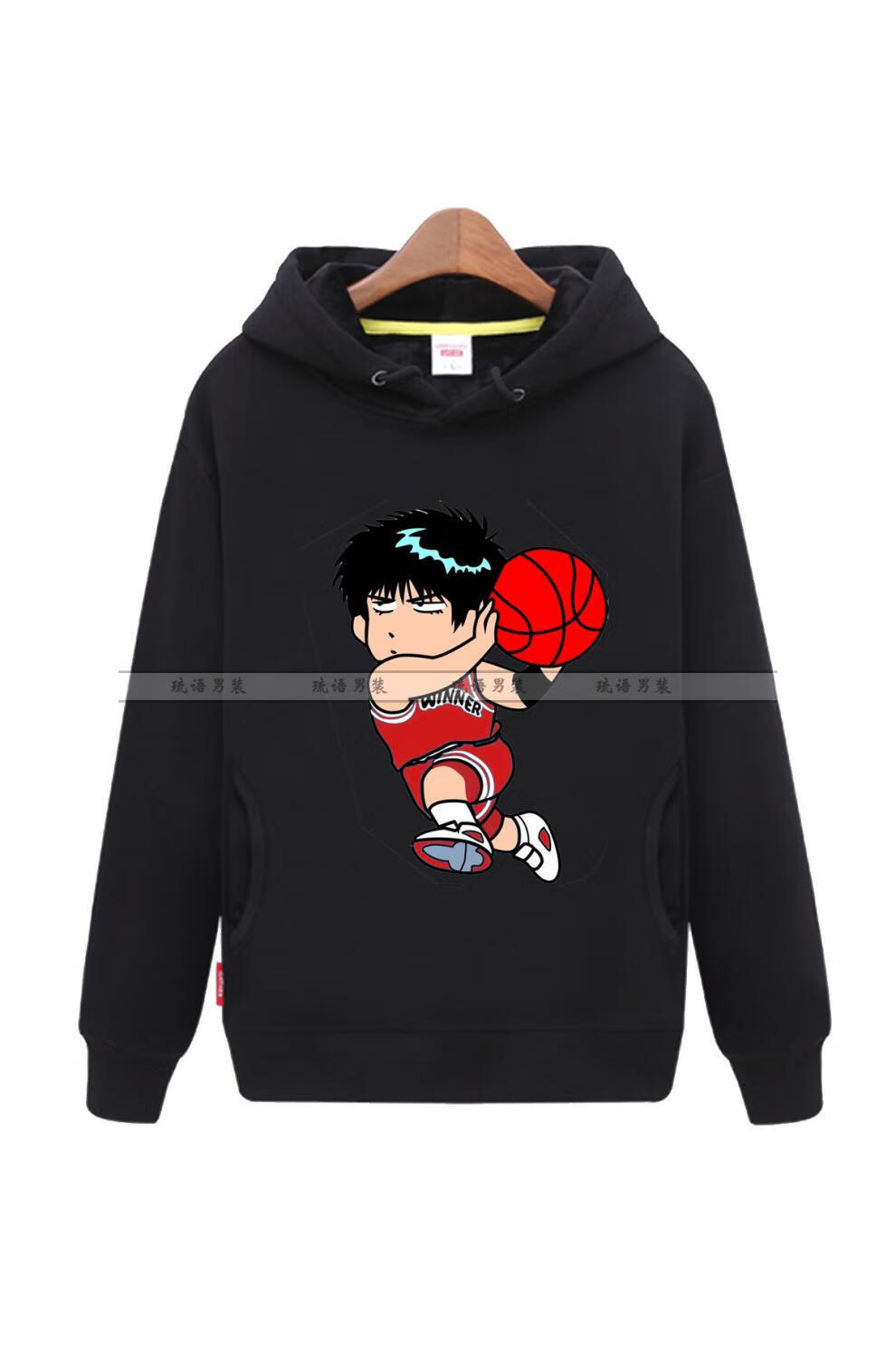 琉语特价捡漏高档轻奢秋冬灌篮高手联名卫衣男外套樱木花道流川枫宽松