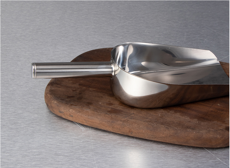 不锈钢冰铲加厚干果铲面粉铲方形平底铲爆米花瓜子大铲子16寸铲加厚圆