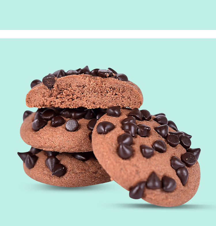 爆浆曲奇零食夹心饼干办公室零食巧能批发曲奇休闲饼干 巧克力豆曲奇