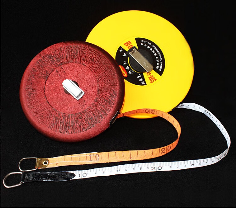卷尺皮尺麻布尺盒尺软尺盒尺皮卷尺盘尺测量尺麻布卷尺20米