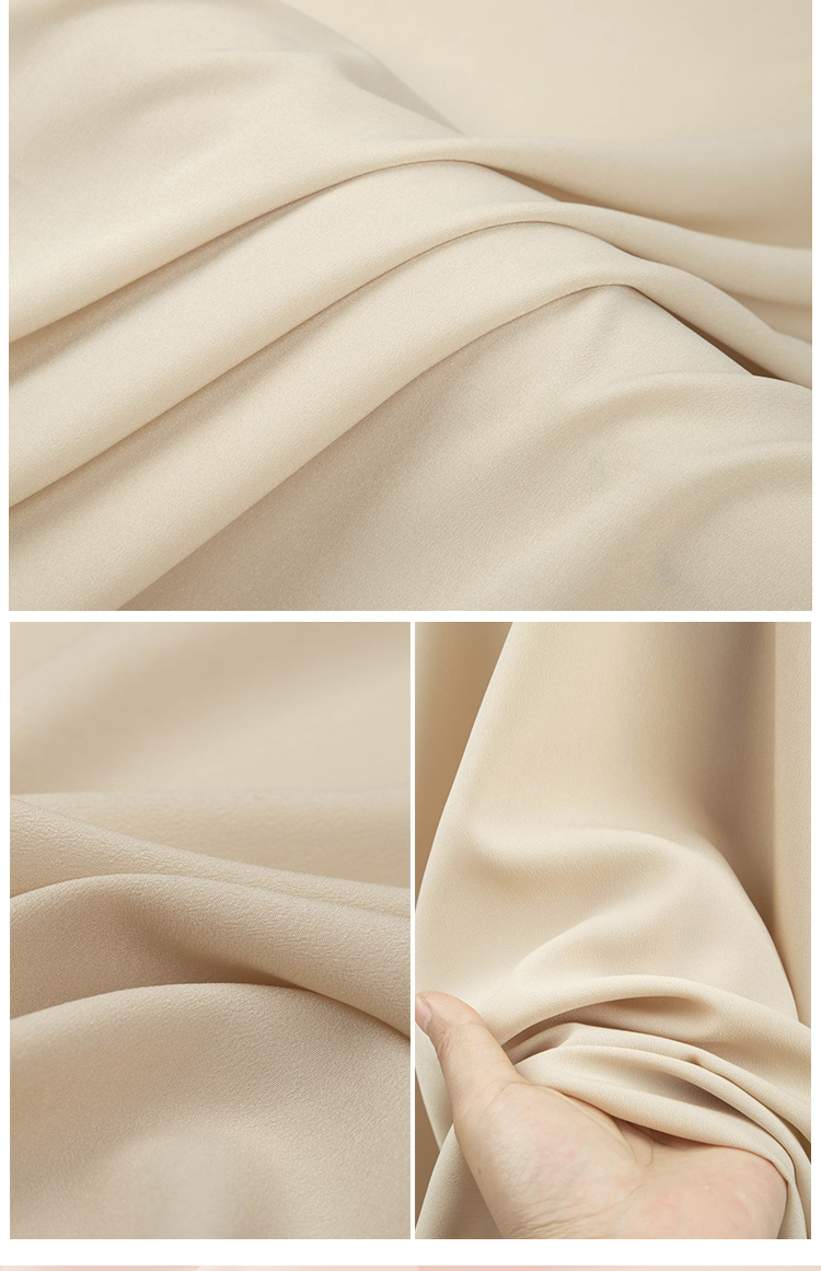 潮朝家纺白色雪纺布料面料夏垂感高档化纤乔其软纱内衬里料冰丝乱麻