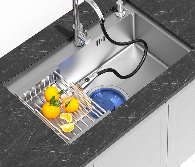 长虹changhong水槽单槽纳米银台下台上洗菜盆厨房水池洗碗池304不锈钢