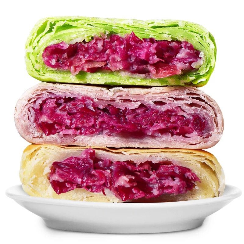 丽江古城木老爷玫瑰饼鲜花饼原味现烤酥皮传统糕点云南特产 原味饼2盒