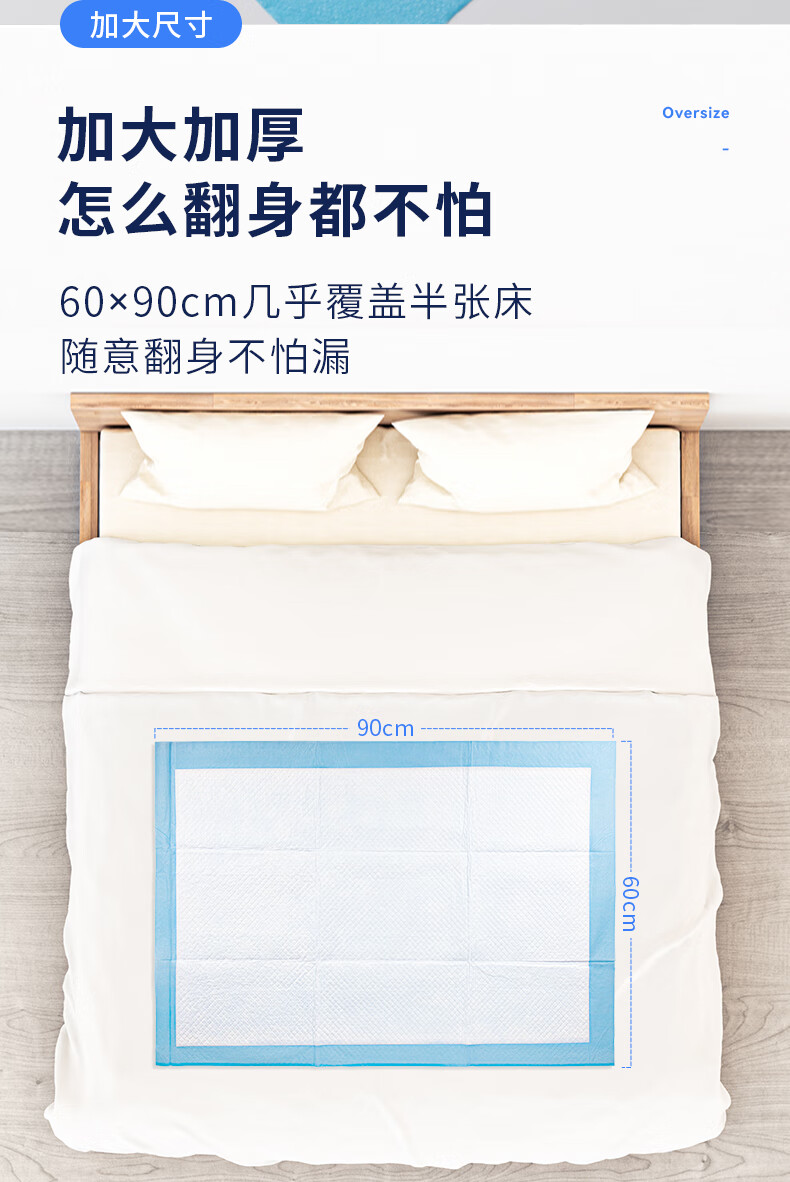 护理垫一次性隔尿垫老人专用产妇产褥垫60×90纸尿裤护理垫尿垫特大号