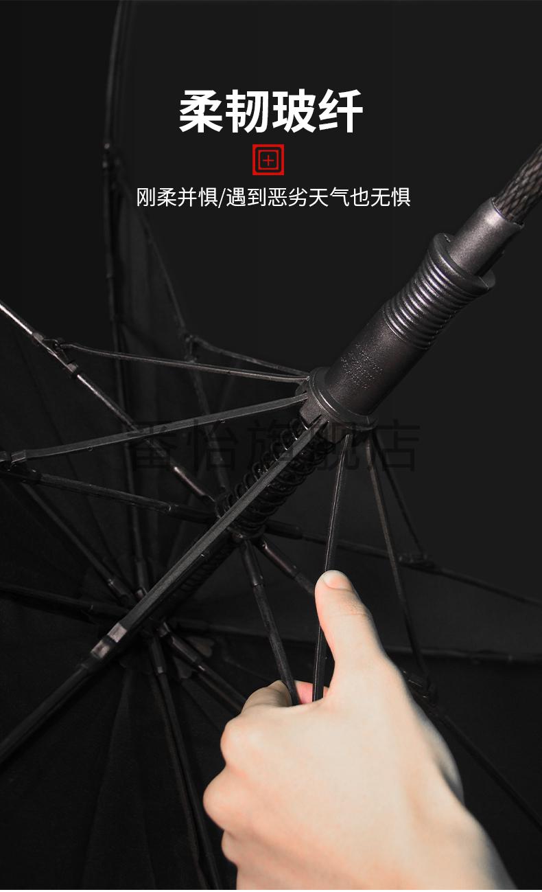 冬季臻品511军工雨伞大号军工长柄大男士抗风双层直柄杆特大迎宾暴雨