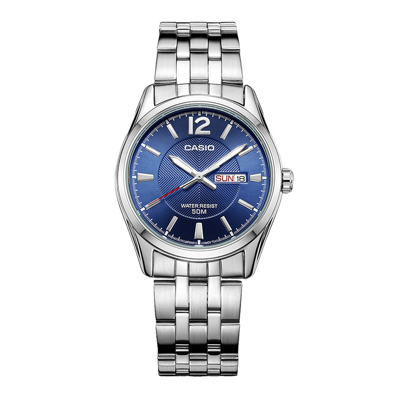 卡西欧 海外代购海外直邮 手表男休闲商务简约防水石英表男表mtp-1384