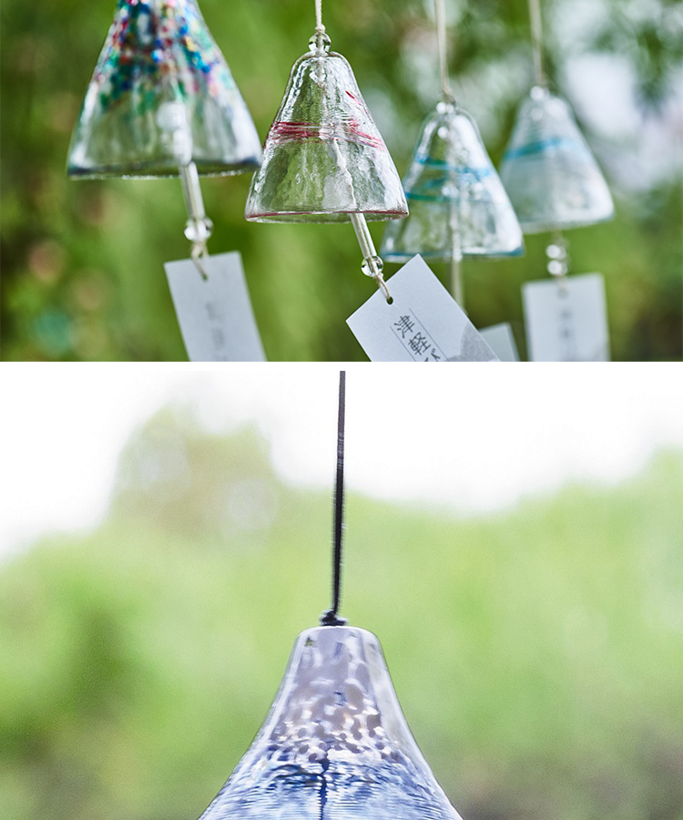 可可屋日本原装进口石冢硝子津轻手工彩色玻璃风铃日式挂饰品门挂树上