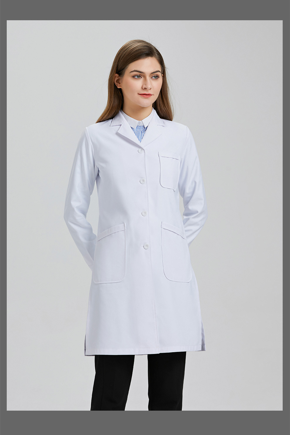 缔曼格 白大褂医生服秋冬季男女款护士服实验服口腔医院修身诊所工作