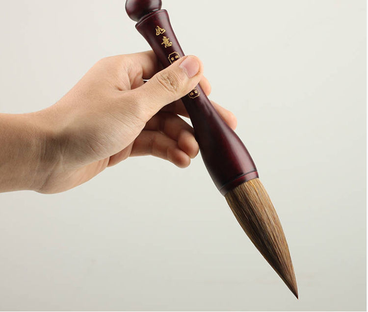 大号泼墨如意狼毫斗笔大抓笔国画书法对联福字练习用兼毫提斗毛笔雅迎