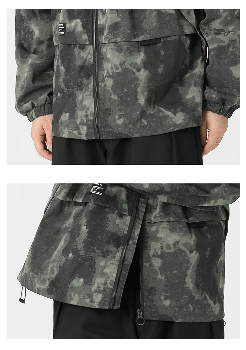 动感北面迷彩衣外套男潮牌秋季百搭帅气春秋款工装 迷彩灰 m 100-125