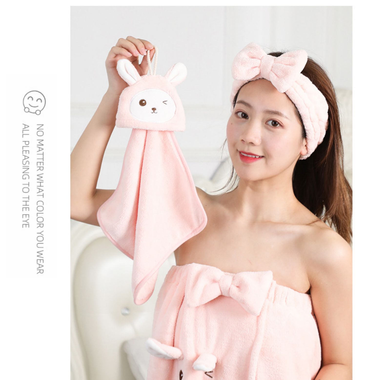 绣球花浴巾女家用吸水可穿可裹浴裙网红可爱粉色花朵浴裙加长版