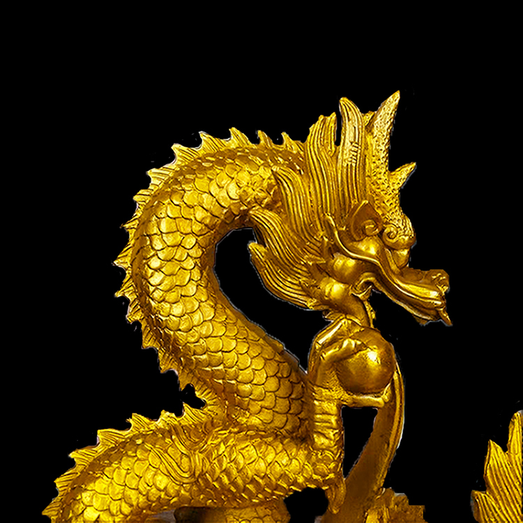 旺财龙摆件纯铜喷水龙吸水吸财祥云龙铜龙摆件家居办公室旺财工艺品