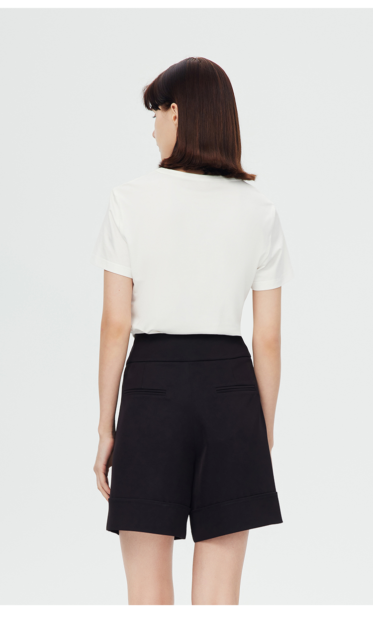 gb谷邦白色t恤女2022年夏季新款体恤设计感小众蝴蝶印花短袖t 月牙白