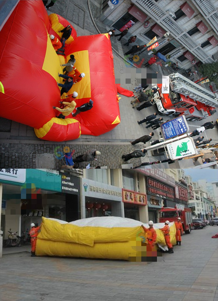 救生垫高空防护充气消防演习救生安全气垫工地安全救护坠落救援逃生