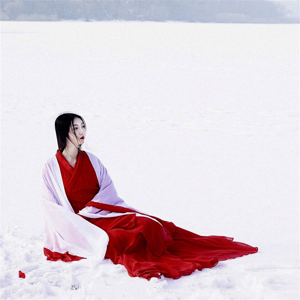 【万圣节cos】万圣节服装 性感古装汉服红色长袍恐怖妖艳女鬼cosplay