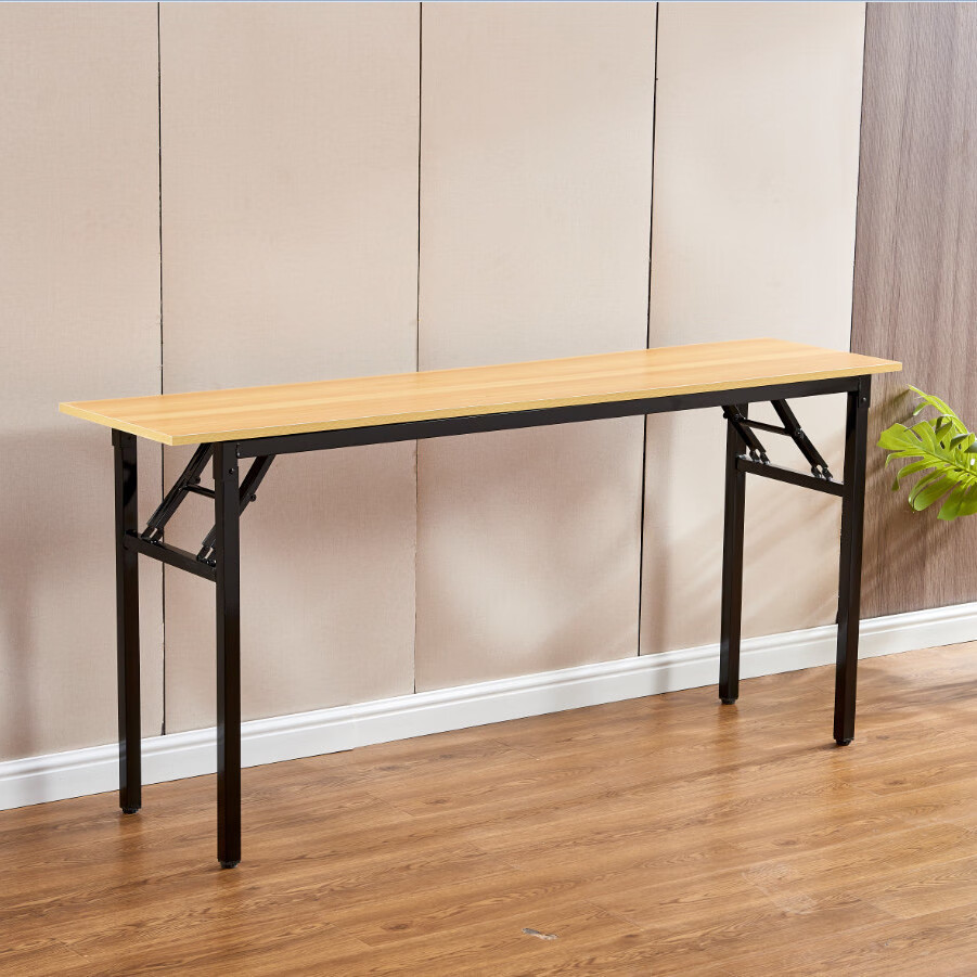 便捷简易折叠大尺寸长条桌会议接待学生培训桌摆摊桌子课桌课桌白橡色