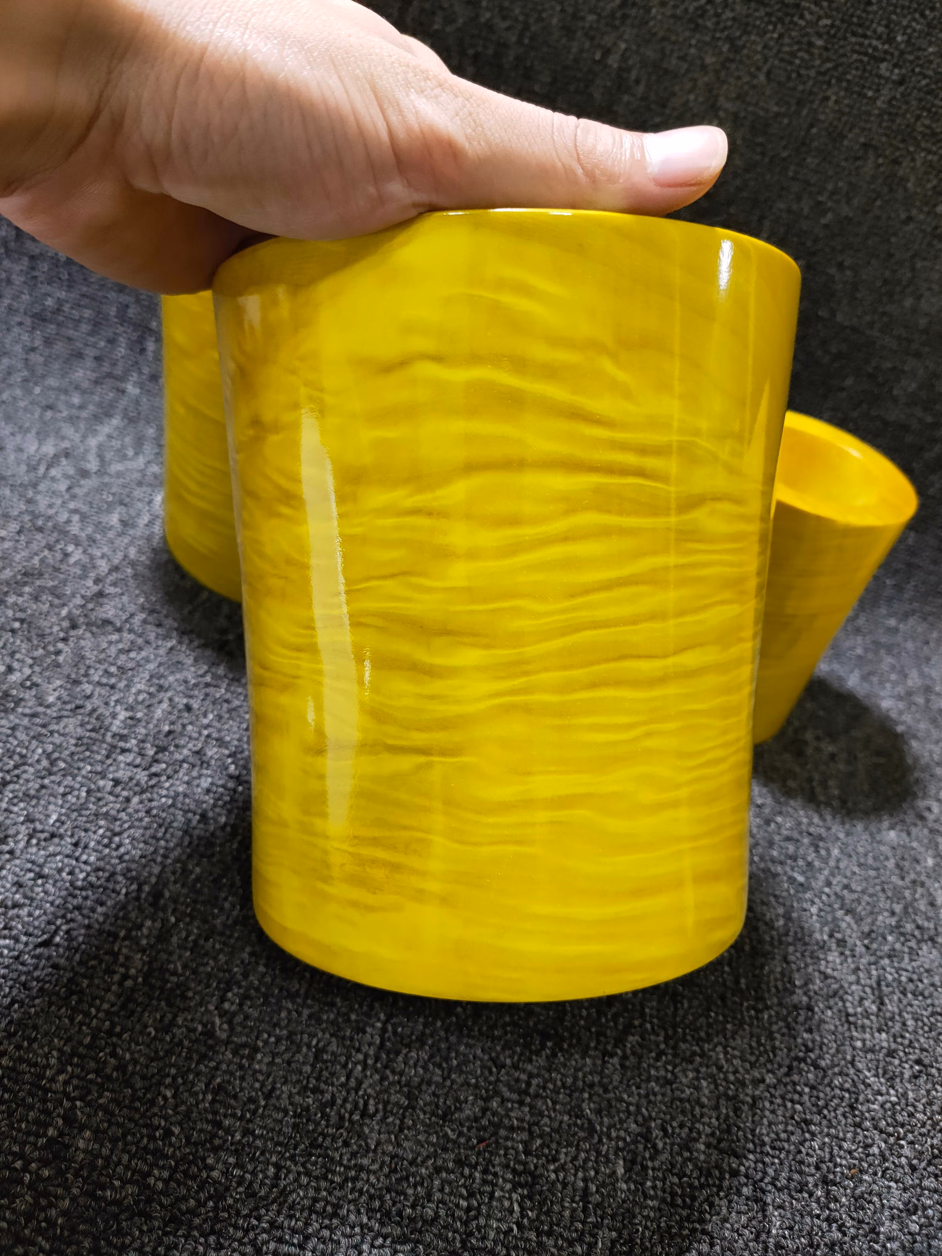 大容量办公桌面摆件创意时尚知古匠心黄金樟笔筒大号特价款高11直径9