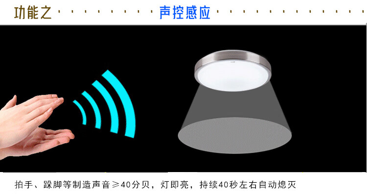 人体感应灯家用雷达走廊过道玄关声控灯楼梯厕所led楼道家用吸顶灯