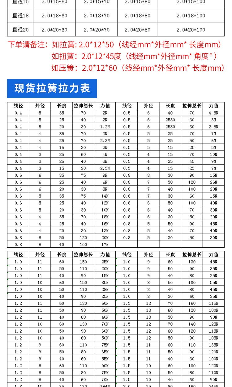 4mm拉簧扭簧压簧(1包10只)【图片 价格 品牌 报价】