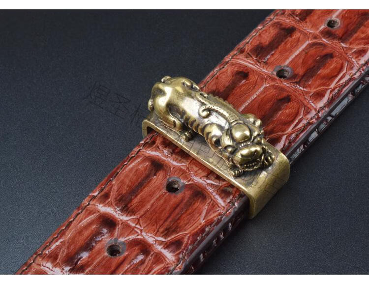男士皮带介子铜圈腰带尾巴固定环皮带尾圈貔貅裤带环3840cm库尤38cm