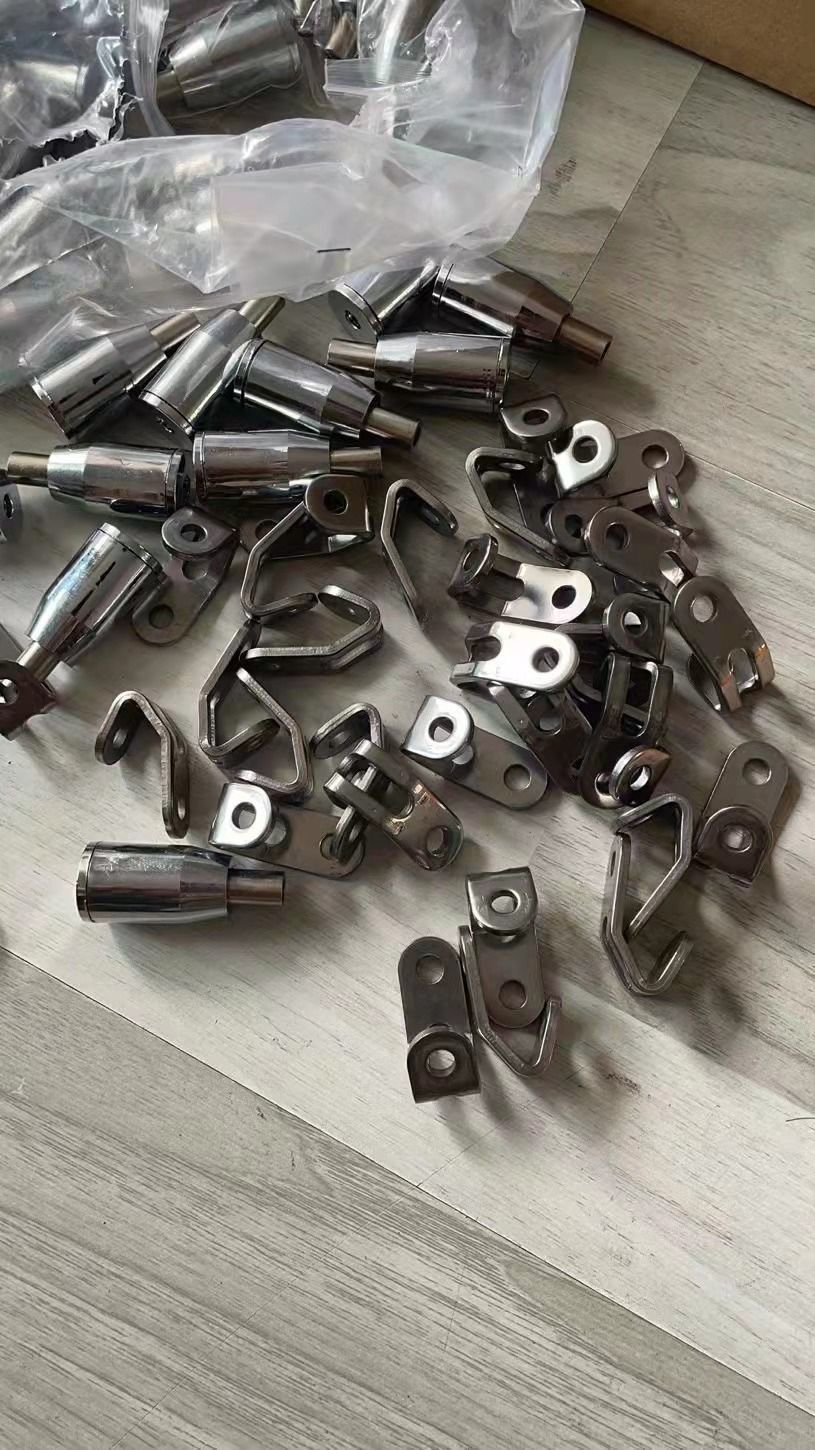 聚森304不锈钢日式按压锁头单向锁卡子钢丝绳紧固件越抽越紧捆绑g可