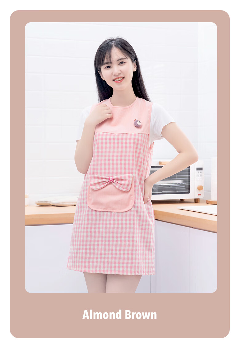 纯棉厨房可爱少女围裙韩版时尚坎肩式2021新款做饭围腰背心式围裙