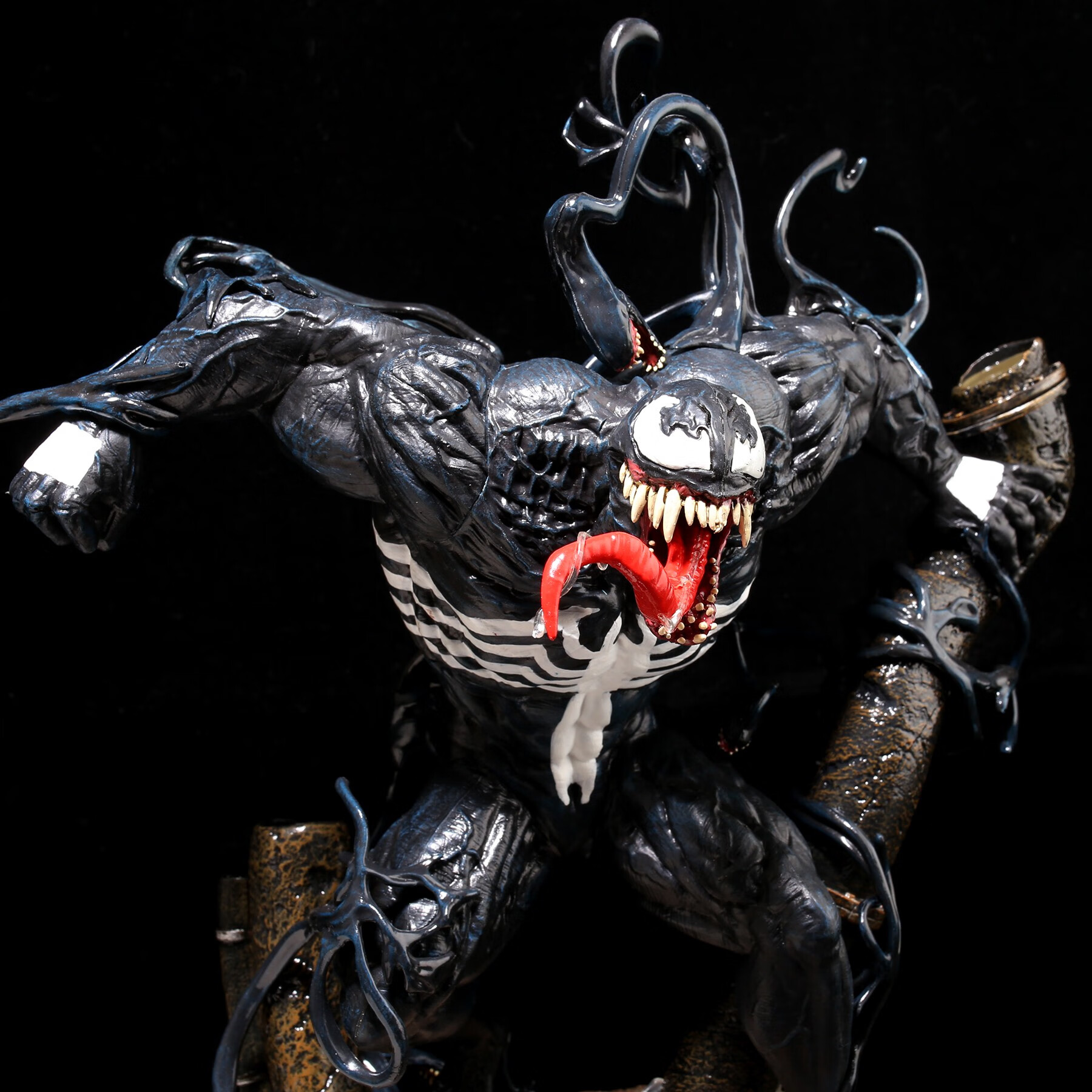 关节可动手办玩具模型摆件生日礼物 静态版不可动毒液-高约20cm【图片