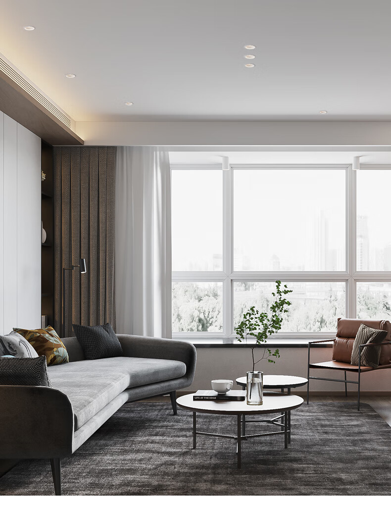 智能射灯嵌入式家用cob天花客厅无主灯防眩目吊顶led筒灯白色圆形125h