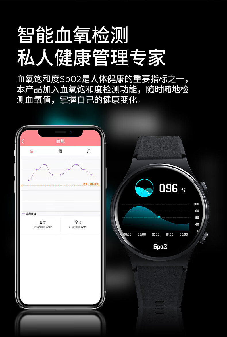 huawei华为适用无创血糖手表智能监测测量仪睡眠体温高精度检测老人