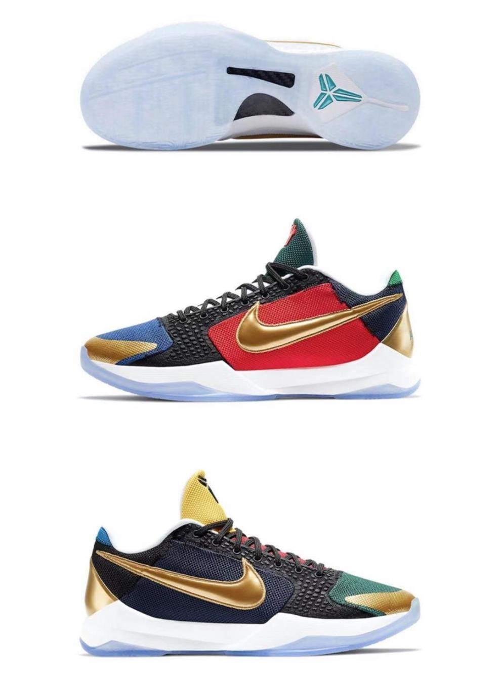 高品质纯原1/15代篮球鞋男5代气垫低帮球鞋zk5联名套装曼巴6代 科比5