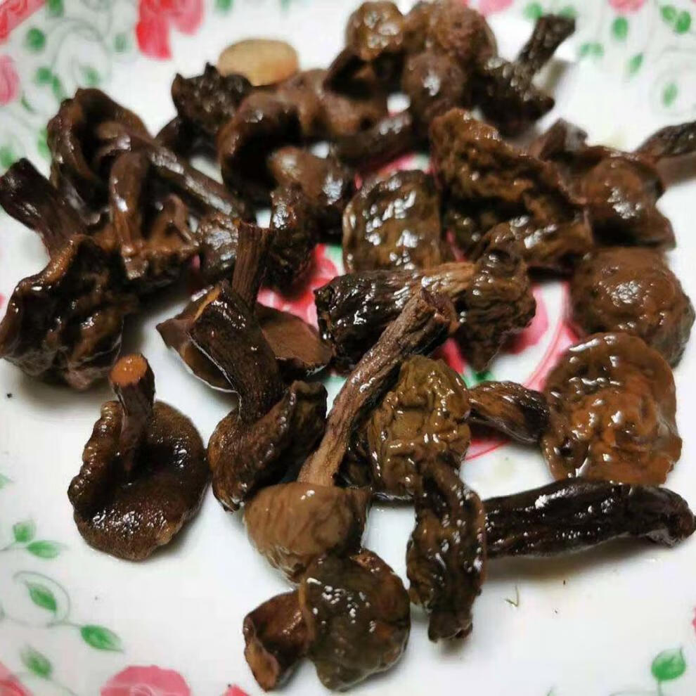 东北特产东北松蘑粘团子松茸松蘑农村大锅菜黑蘑菇 100克【图片 价格