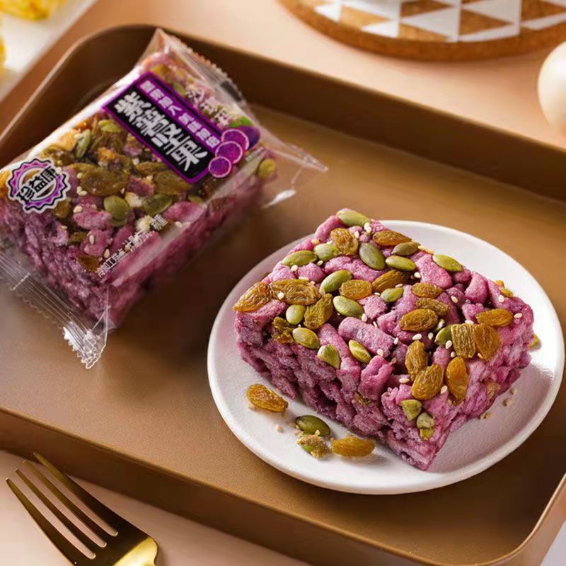 紫薯苦荞坚果沙琪玛早餐传统糕点休闲网红小零食紫薯味3斤