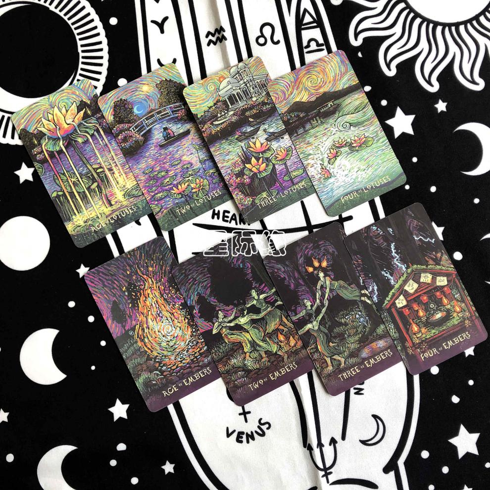 棱镜塔罗牌 prisma visions tarot 耀光塔罗桌游卡牌 黑白棱镜(无镀金