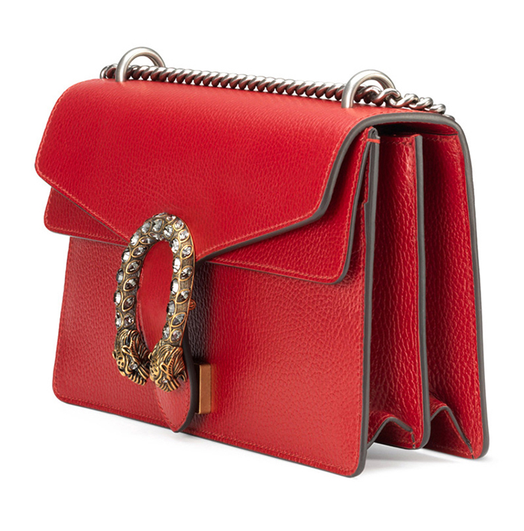 节日礼物gucci古驰dionysus中号肩背包单肩斜挎包链条包酒神包红色