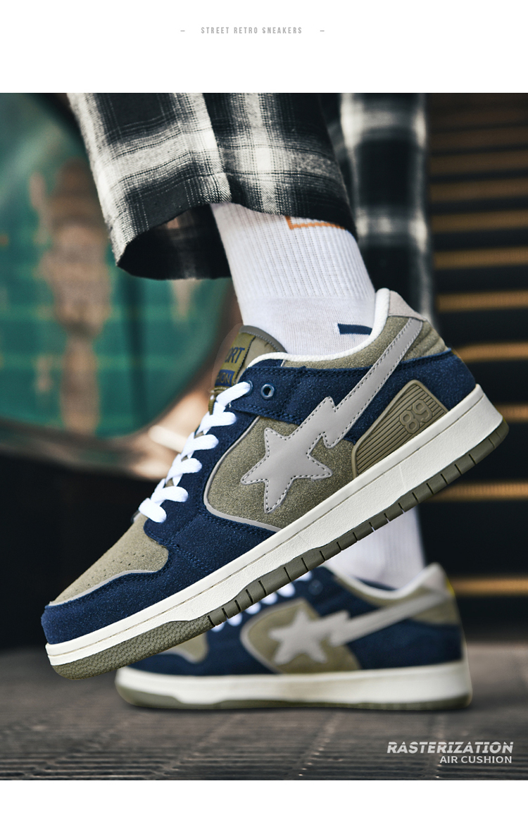 纯原高品质1/1bapestar sk8dunk情侣款滑板鞋时尚休闲撞色明星同款