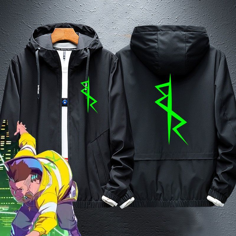 赛博朋克边缘行者外套2077周边大卫马丁内斯春秋连帽拉链开衫衣服15夹