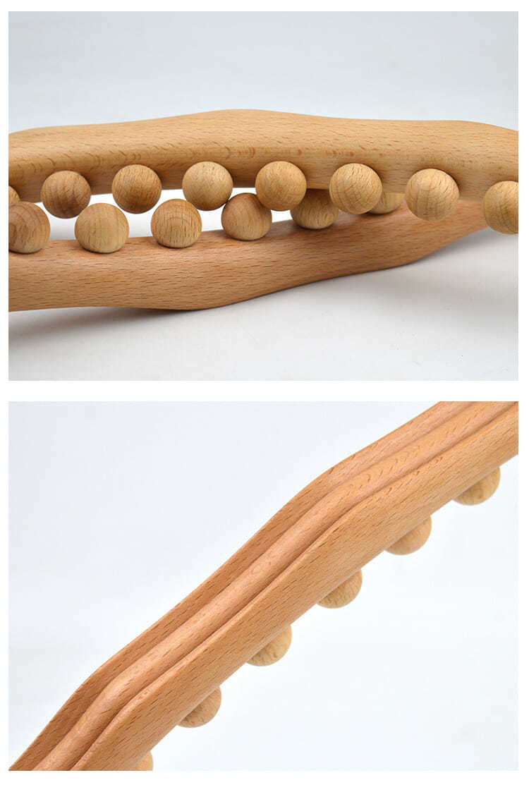 八珠榉木棒壹康源壹秀升级第五代擀筋棒全身经络疏通家用榉木刮痧棒52